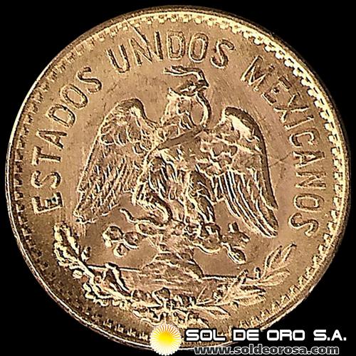 REPUBLICA DE MEXICO - 5 PESOS, 1955 - MONEDA DE ORO 